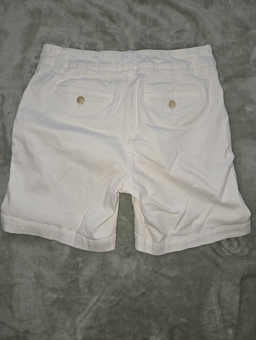 Tommy Bahama White Flat-Front Cotton Shorts - Picture 3 of 4